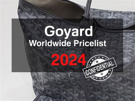 goyard pricing 2023|goyard prices in japan.